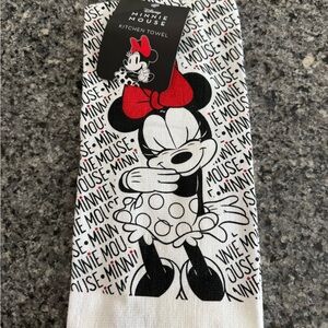 NWT Disney Minnie Mouse Kitchen Towel - Black, White, Red